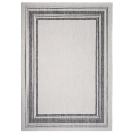 Palacedesigns 3 x 5 ft. Gray Framed Indoor & Outdoor Area Rug PA2627820
